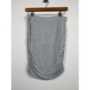 Victoria’s Secret Gray Ruched Mini Skirt Small Modal Stretch Bodycon